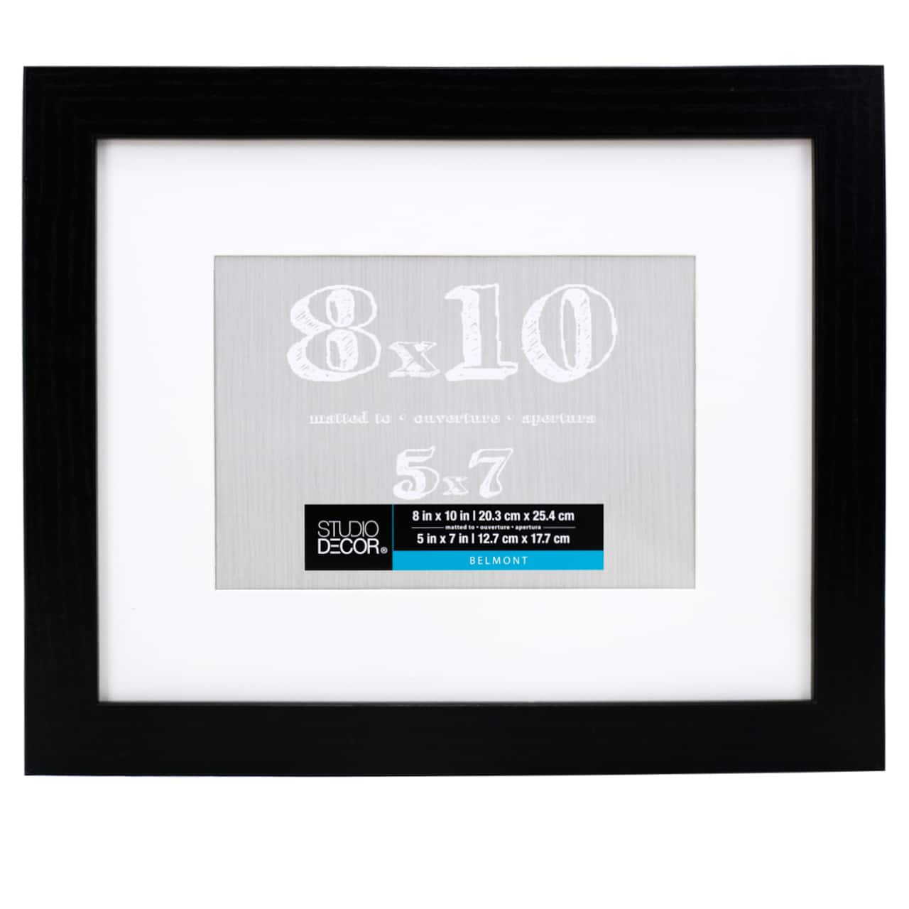 Black Belmont Frame with Mat by Studio D&#xE9;cor&#xAE;